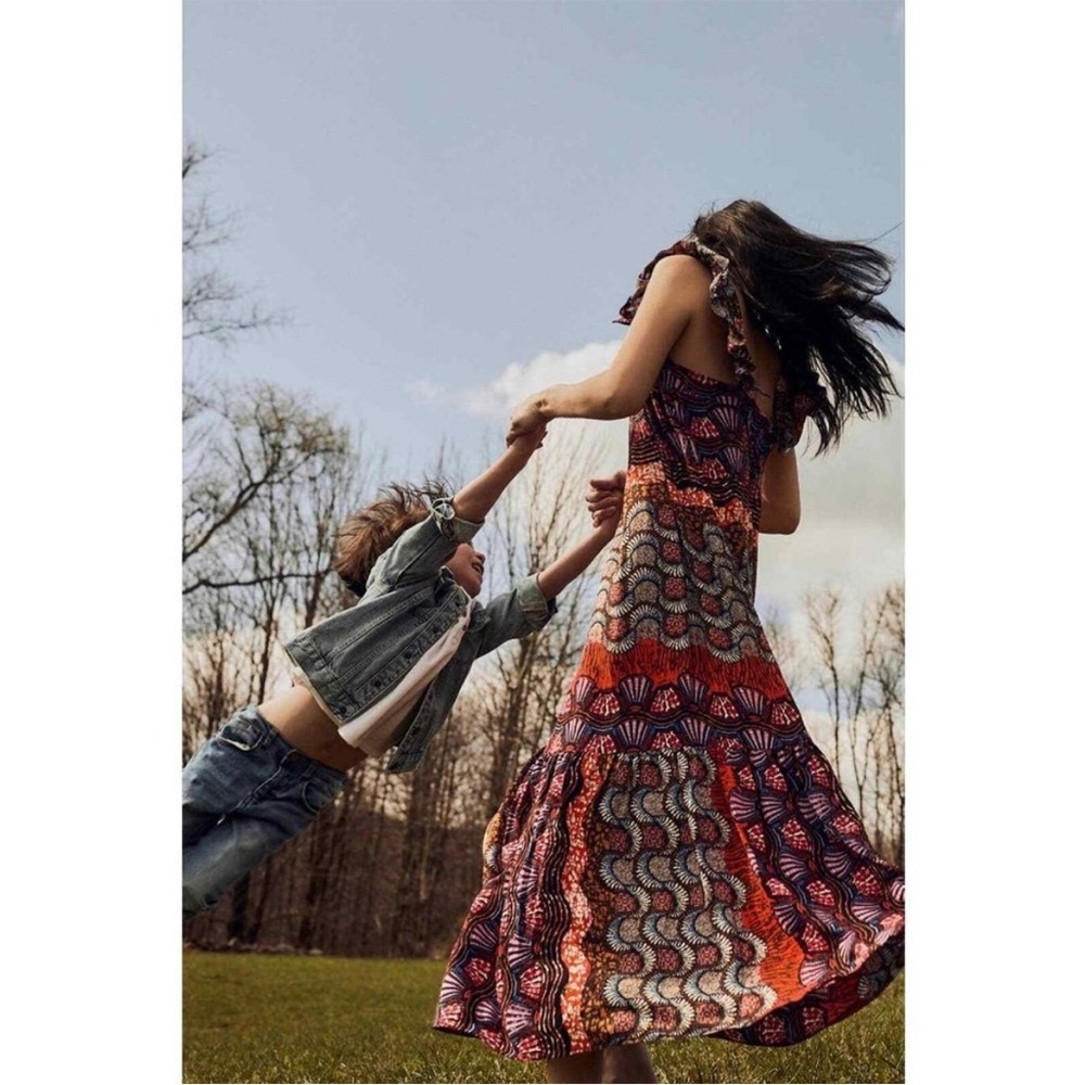 Anthropologie Corey Lynn Calter Doriane Shell Print Midi Dress Sz S